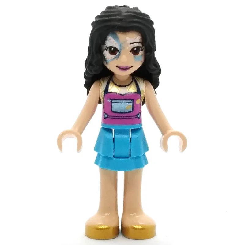 Emma - Dark Pink Top, Dark Azure Skirt, Face… — minifigurine LEGO | Brick Broker