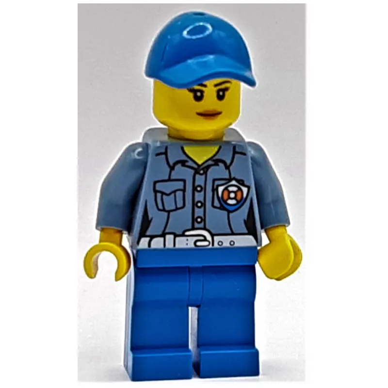 Coast Guard, Woman, Sand Blue Shirt with Badg… — minifigurine LEGO | Brick Broker