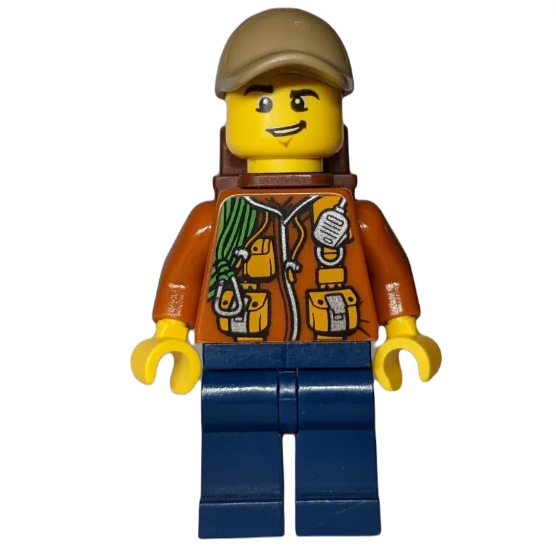 Explorer, Jacket with Pouches, Radio, and Rop… — minifigurine LEGO | Brick Broker