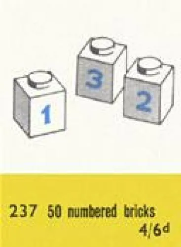 LEGO 237 Briques Numérotées - prix et où acheter | Brick Broker