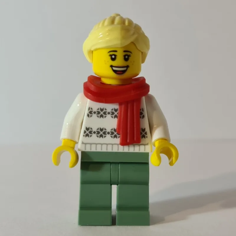 White Torso, Sand Green Legs, Bright Light Ye… — minifigurine LEGO | Brick Broker