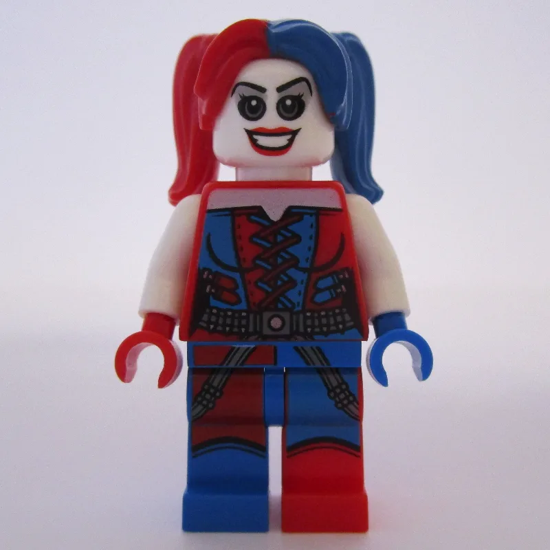 Harley Quinn in Blue and Red Outfit and Hair — minifigurine LEGO | Brick Broker
