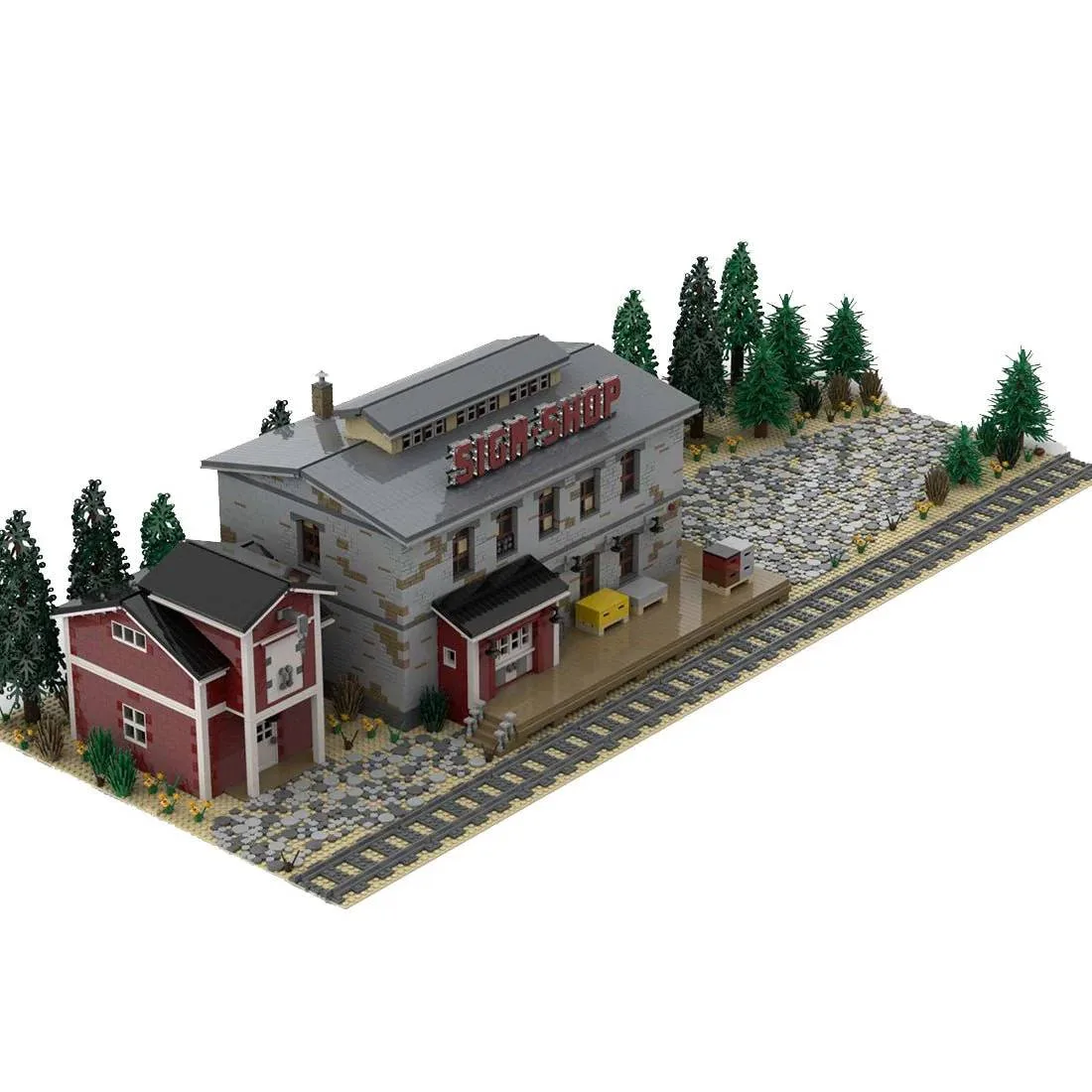 LesDiy Scène du train de l'atelier du bouclier 1/40 (LESDIY-3422192) - prix | Brick Broker