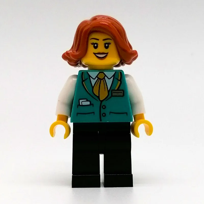 Train Station Employee, Woman, Dark Turquoise… — minifigurine LEGO | Brick Broker