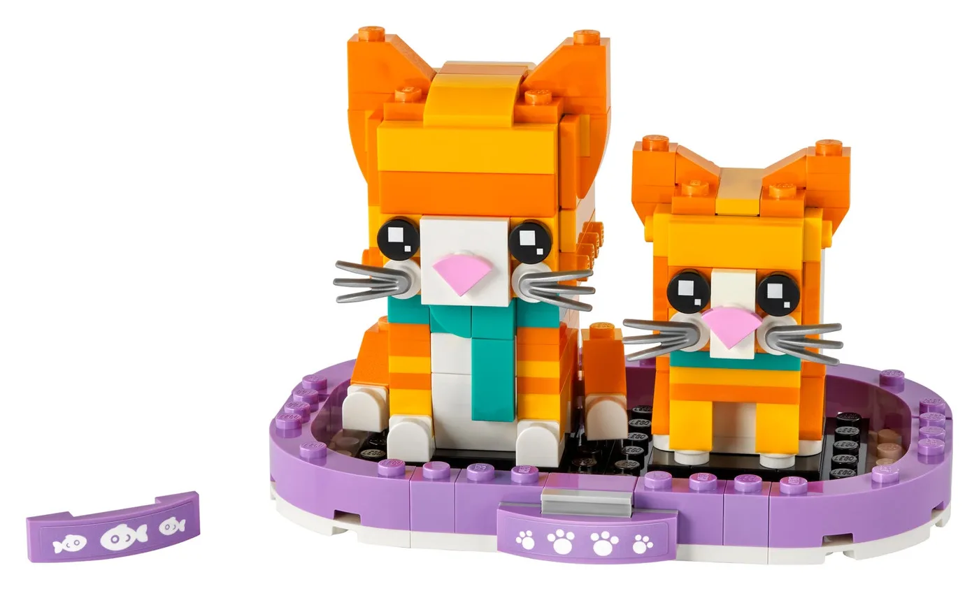 LEGO 40480 Chat tigré roux et chaton - prix | Brick Broker