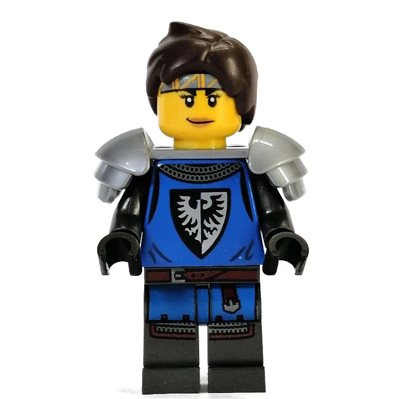 Black Falcon Knight, Female - Blue Torso, Pea… — minifigurine LEGO | Brick Broker
