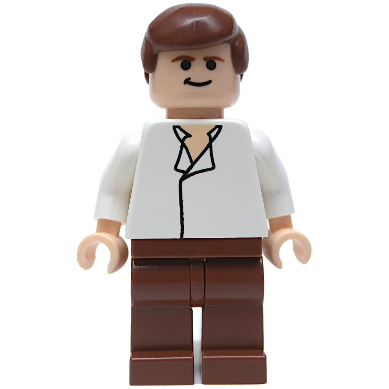 Han Solo, White Shirt, Reddish Brown Legs, Bl… — minifigurine LEGO | Brick Broker