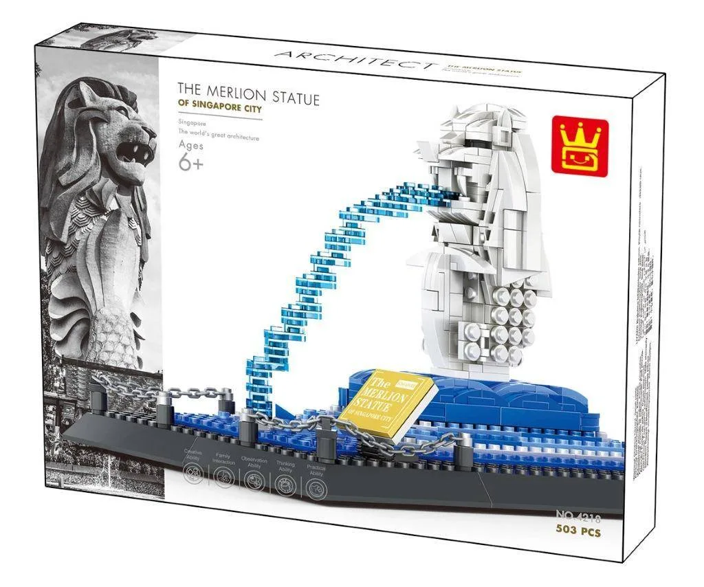 Wange Statue du Merlion, Singapour (WAN-4218) - prix | Brick Broker