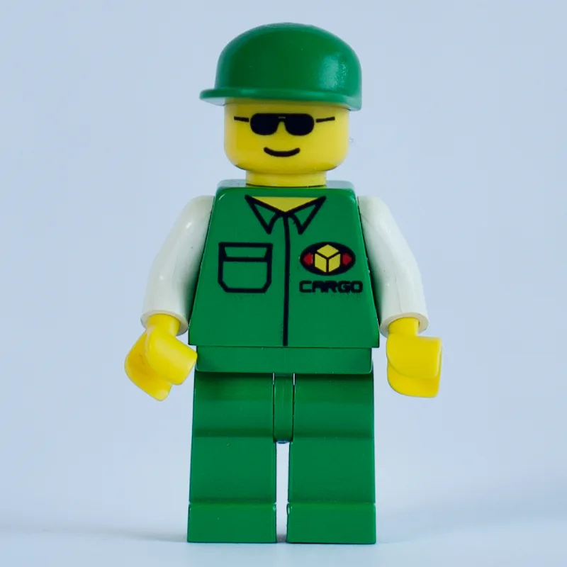 Cargo Worker, Green Jacket with Pocket, Green… — minifigurine LEGO | Brick Broker