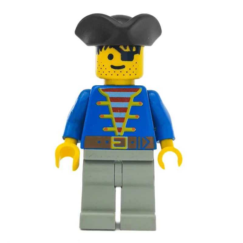 Pirate - Blue Jacket, Light Gray Legs, Black… — minifigurine LEGO | Brick Broker