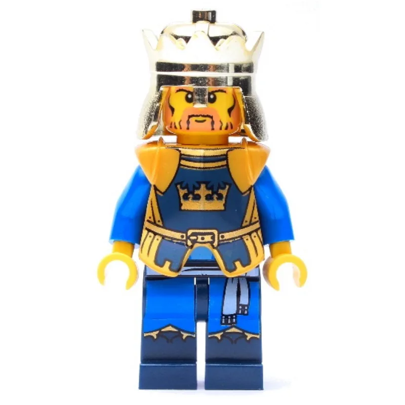 King Brutus, Dark Blue, Gold Armor and Crown — minifigurine LEGO | Brick Broker