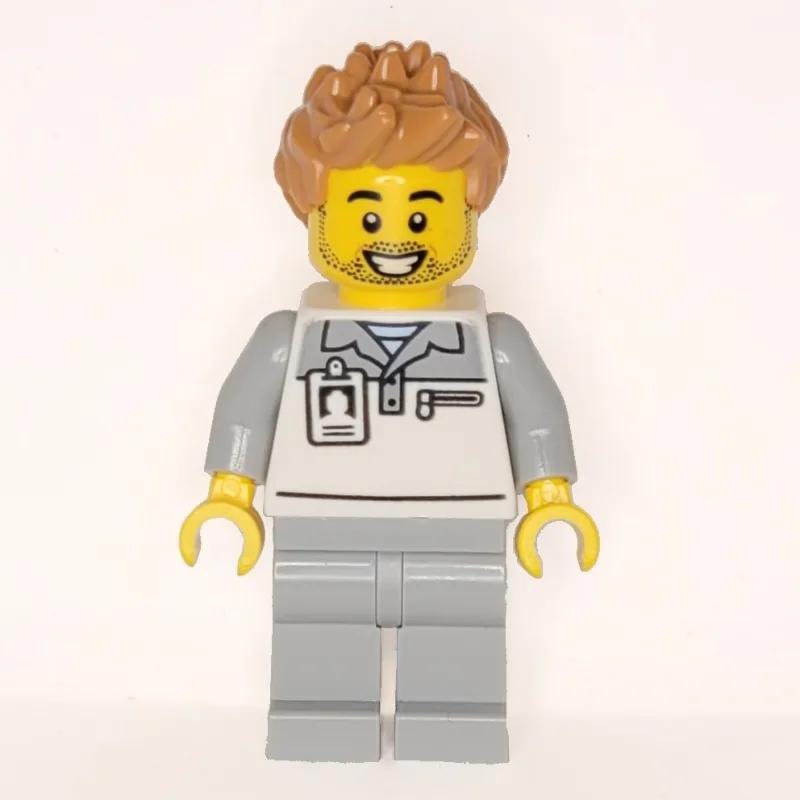 Garage Worker, White/Light Bluish Grey Suit,… — minifigurine LEGO | Brick Broker