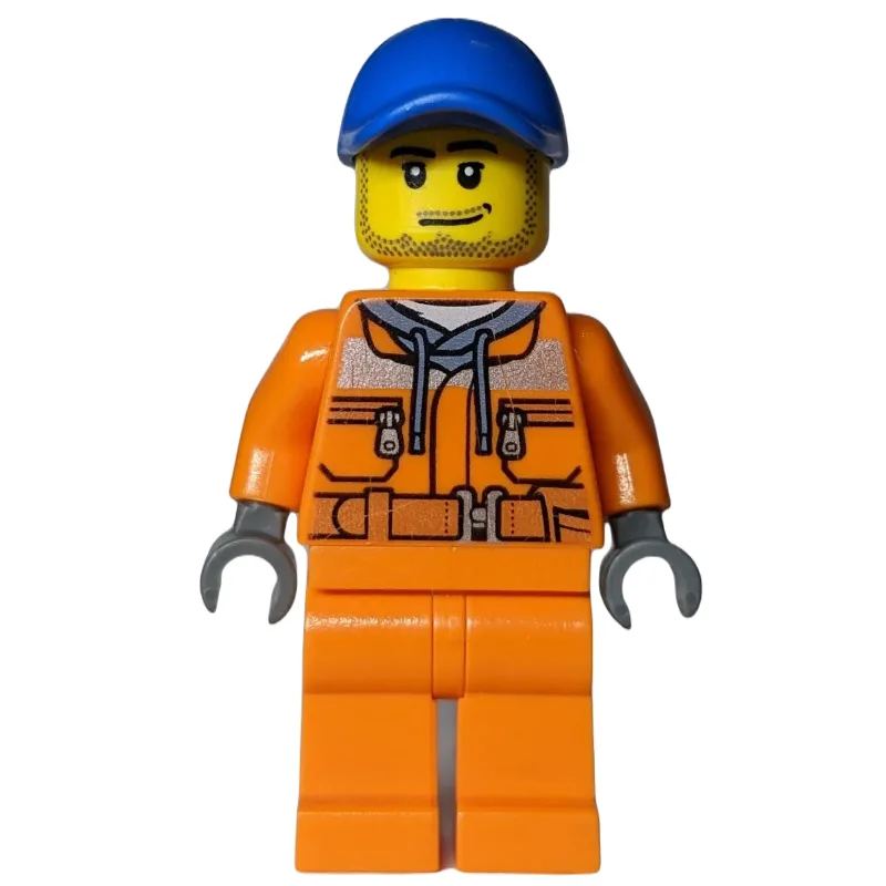 Construction Worker, Safety Jacket over Hoodi… — minifigurine LEGO | Brick Broker