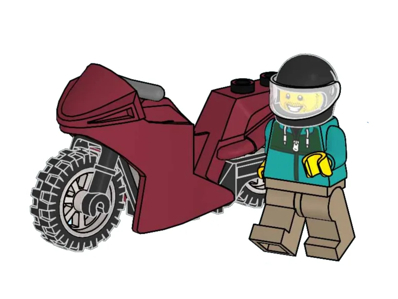 LEGO Cascadeur avec moto (L0002222-1) - prix | Brick Broker