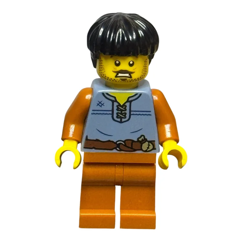 Cart Driver, Sand Blue Torso, Dark Orange Leg… — minifigurine LEGO | Brick Broker