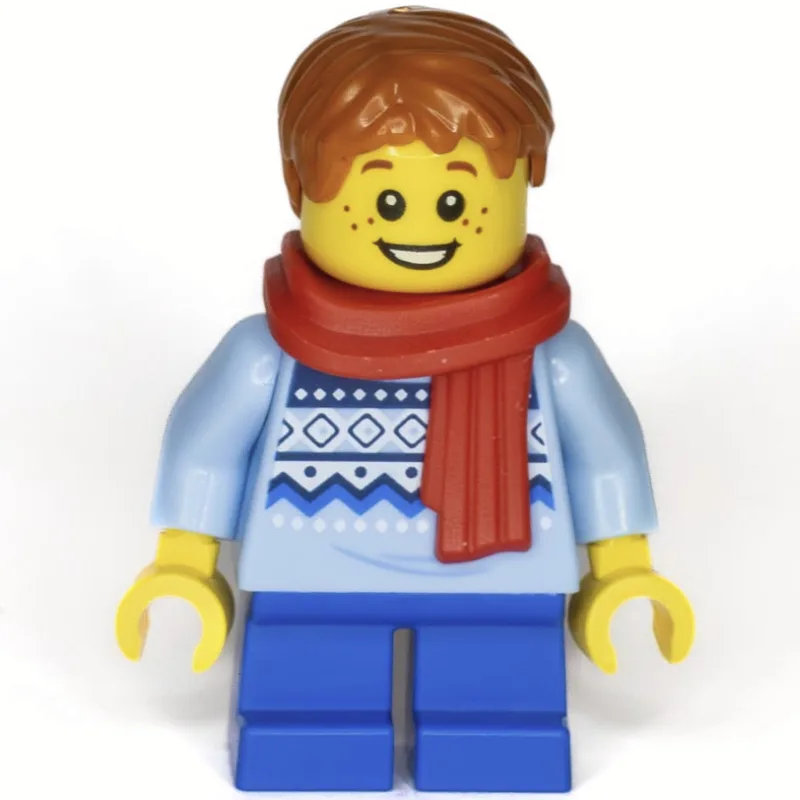 Kid, Bright Light Blue Torso, Blue Legs, Dark… — minifigurine LEGO | Brick Broker