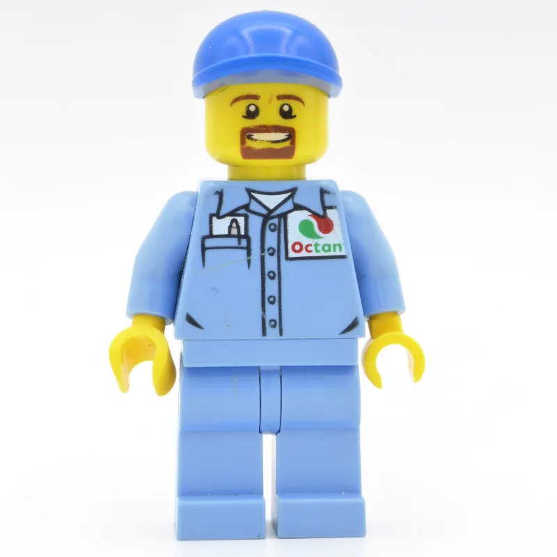 Ground Crew, Medium Blue Shirt with Octan Log… — minifigurine LEGO | Brick Broker