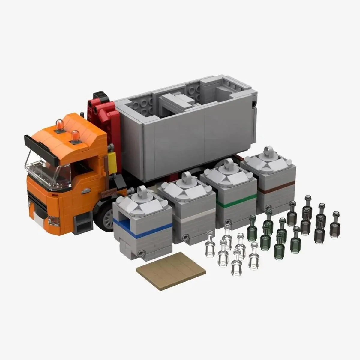 BlueBrixx Camion de déchets municipaux en verre ou papier (BB-107513) - prix | Brick Broker