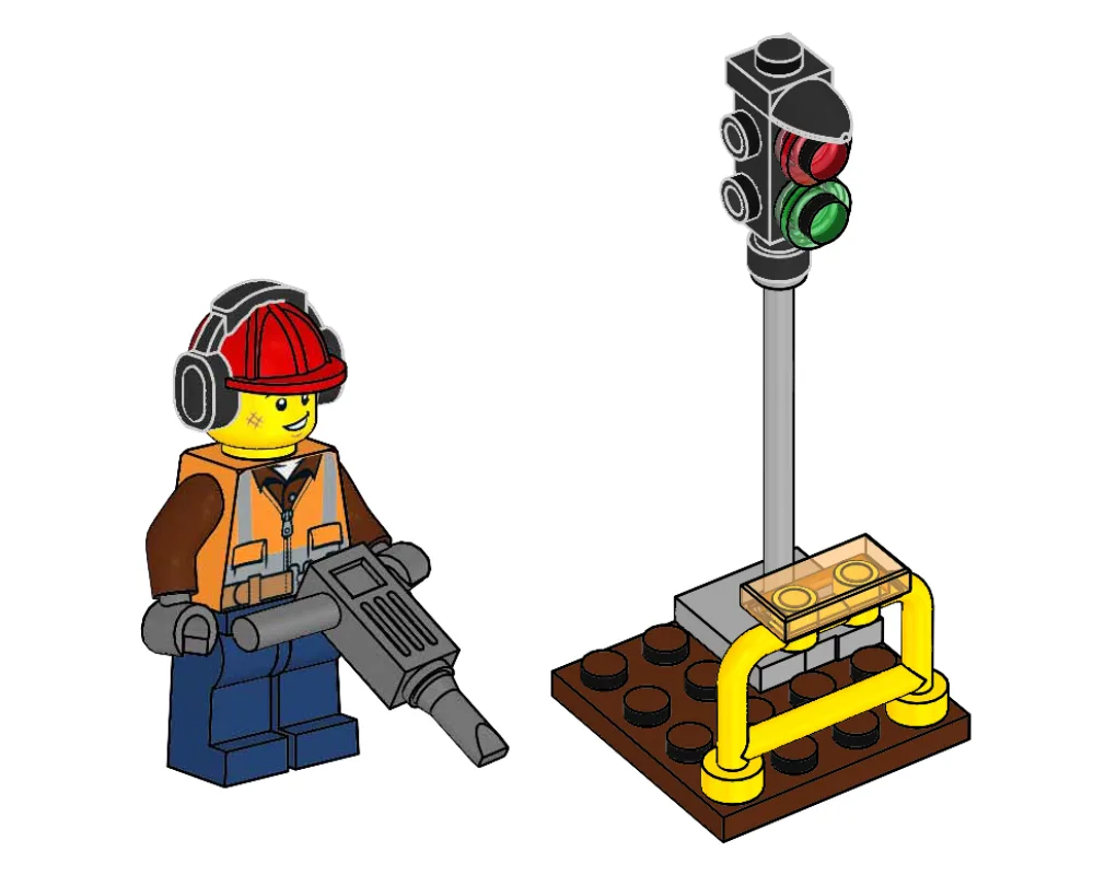 LEGO 952111 Constructeur et feu de signalisation - prix | Brick Broker