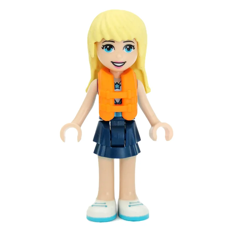 Stephanie - Azure Top, Dark Blue Skirt, Life… — minifigurine LEGO | Brick Broker