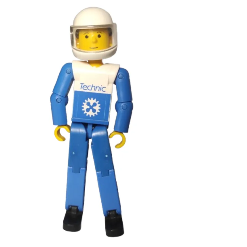 Technic Figure Blue Legs, White Top with Blue… — minifigurine LEGO | Brick Broker