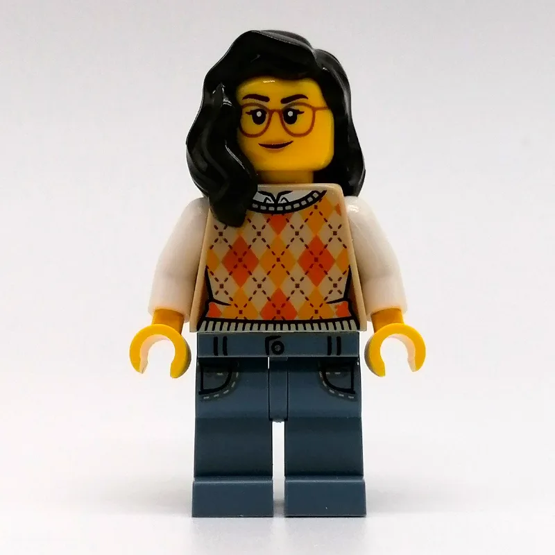 Woman, Argyle Sweater, Sand Blue Legs — dans quels sets LEGO ? (fig-012769) | Brick Broker