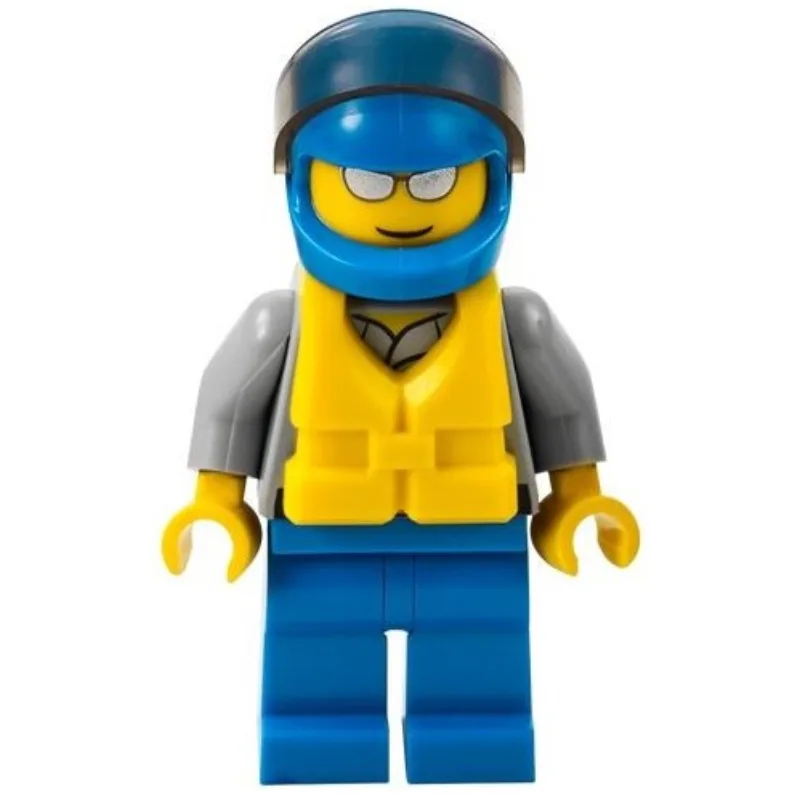 Coast Guard, Light Bluish Gray Shirt with Bad… — minifigurine LEGO | Brick Broker