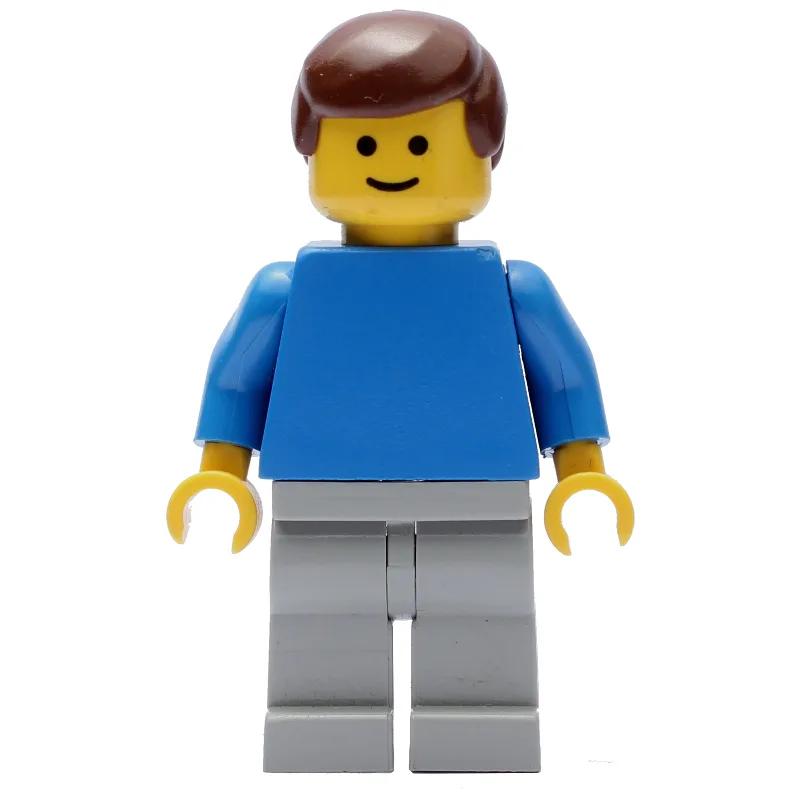 Man - Blue Torso, Light Grey Legs — dans quels sets LEGO ? (fig-004691) | Brick Broker