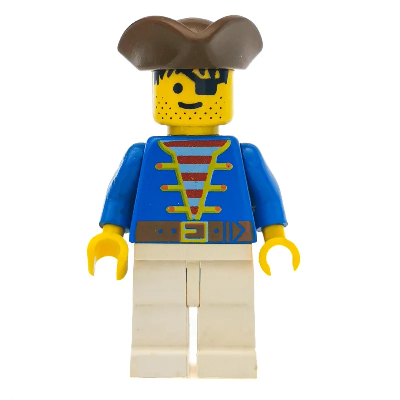 Pirate - Blue Jacket, White Legs, Brown Bicor… — minifigurine LEGO | Brick Broker