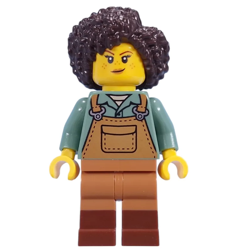 Gardener, Sand Blue Torso, Medium Nougat Apro… — minifigurine LEGO | Brick Broker