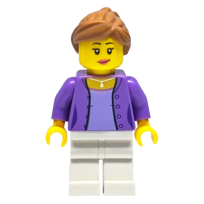 Medium Lavender Torso, White Legs, Medium Nou… — minifigurine LEGO | Brick Broker