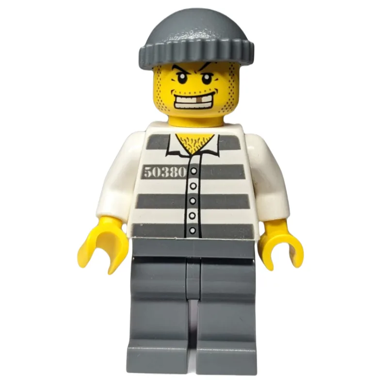Criminal, Prison Shirt with #50380, Dark Blui… — minifigurine LEGO | Brick Broker