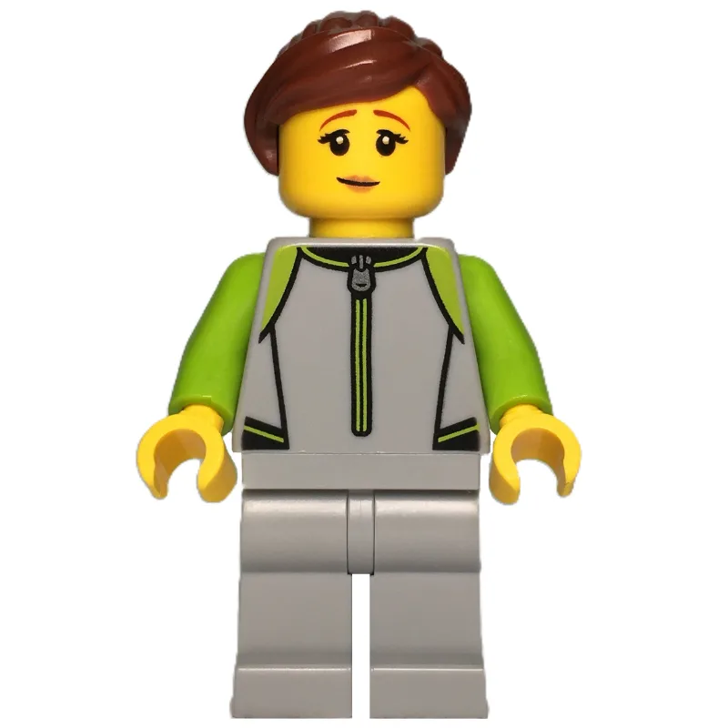 Surfer, Lime/Light Bluish Grey Wetsuit, Reddi… — minifigurine LEGO | Brick Broker
