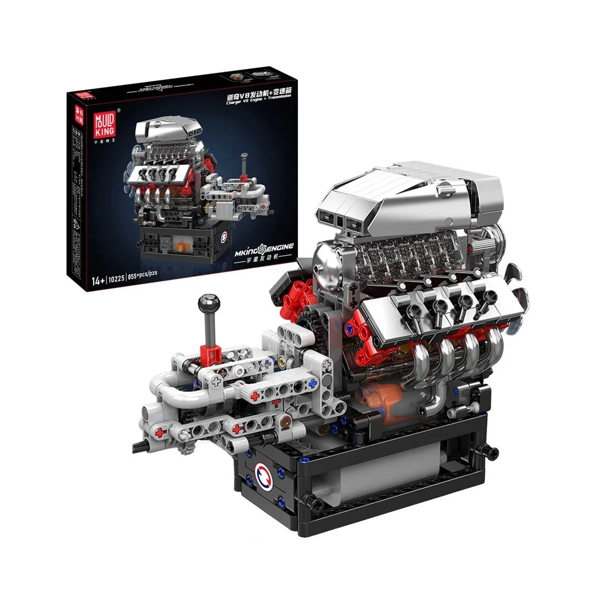 Mould King Moteur V8 avec boîte de vitesses (MOU-10225) - prix | Brick Broker