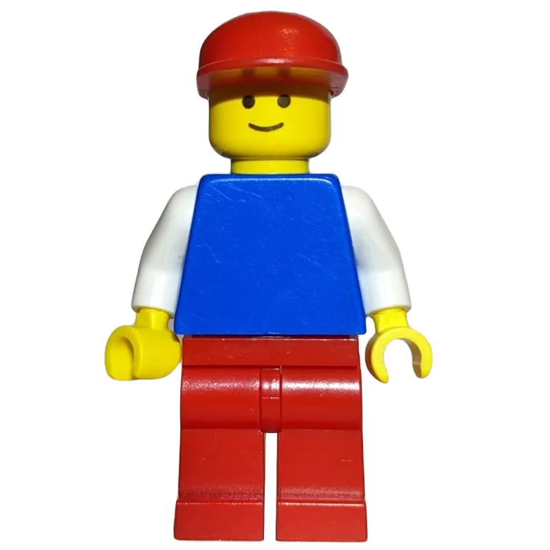 Man, Blue Torso, Red Legs, Red Cap (3626a Hea… — minifigurine LEGO | Brick Broker