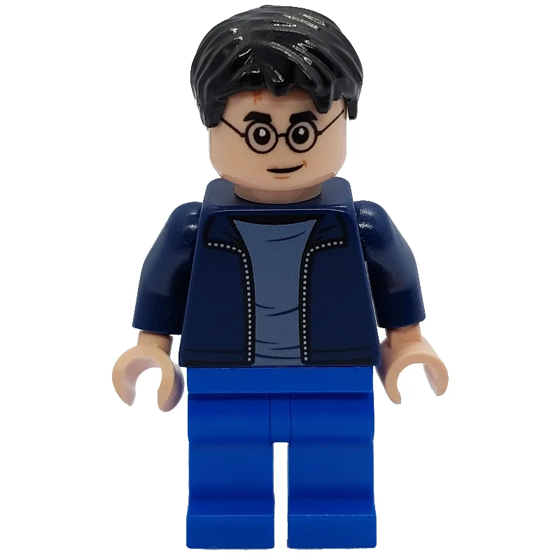 Harry Potter, Open Dark Blue Jacket over Whit… — minifigurine LEGO | Brick Broker