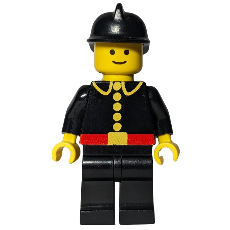 Fireman, Classic, Black Fire Jacket with Red… — minifigurine LEGO | Brick Broker