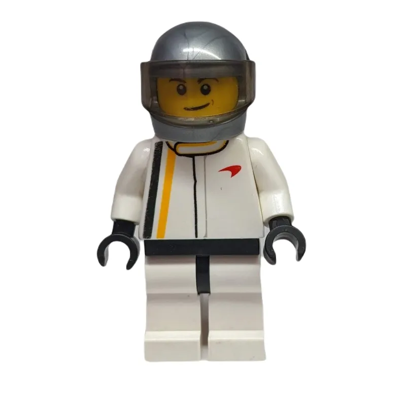 Race Driver, White Torso, White Legs, Flat Si… — minifigurine LEGO | Brick Broker