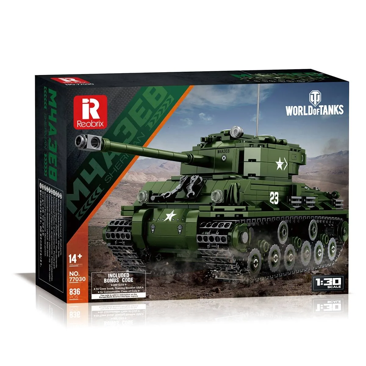 Reobrix Char M4A3E8 Sherman (REO-77030) - prix | Brick Broker