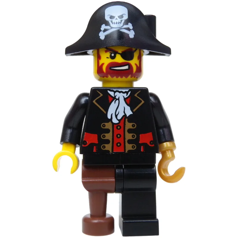Pirate - Captain, Pearl Gold Hook, Bicorne wi… — minifigurine LEGO | Brick Broker