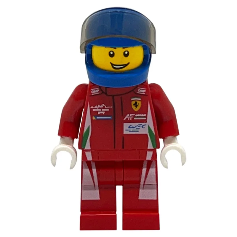 Race Driver, Red Torso, Red Legs, Blue Helmet… — minifigurine LEGO | Brick Broker