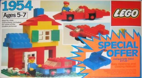 LEGO 1954 Set de Base avec Boîte de Rangement - prix | Brick Broker