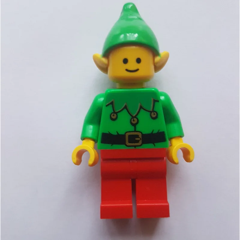 Elf - Bright Green Torso, Red Legs, Bright Gr… — minifigurine LEGO | Brick Broker