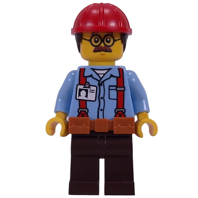 Construction Worker, Ted Brickle, Bright Ligh… — minifigurine LEGO | Brick Broker
