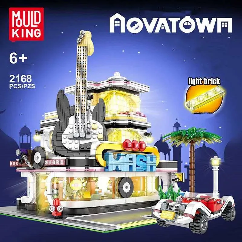 Mould King Boutique de Guitares avec Lumières LED (MOU-16002) - prix | Brick Broker