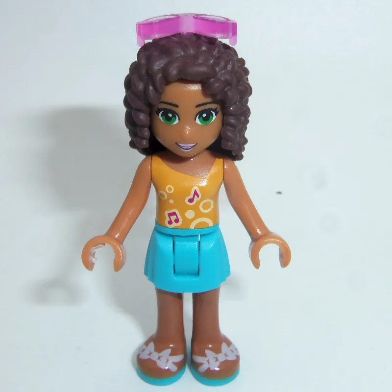 Andrea - Bright Light Orange Top, Medium Azur… — minifigurine LEGO | Brick Broker