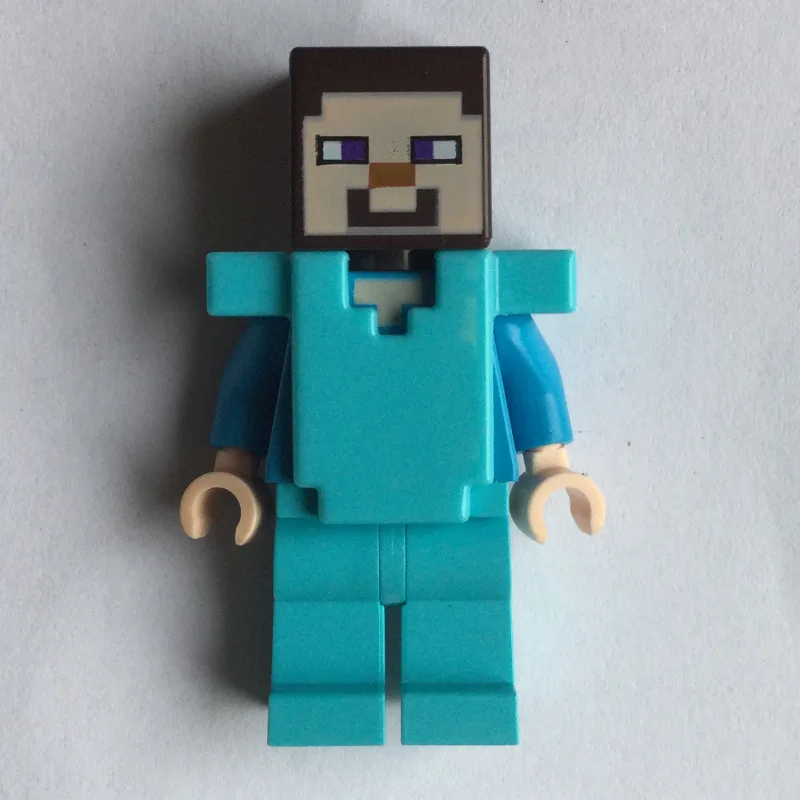 Steve in Medium Azure Armor — dans quels sets LEGO ? (fig-006509) | Brick Broker
