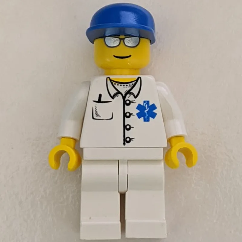 Doctor, White Shirt with Star of Life Logo, B… — minifigurine LEGO | Brick Broker