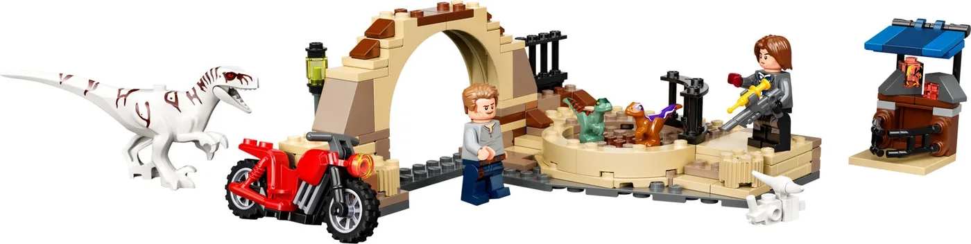 LEGO 76945 Dinosaure Atrociraptor : La Poursuite à Moto - prix | Brick Broker