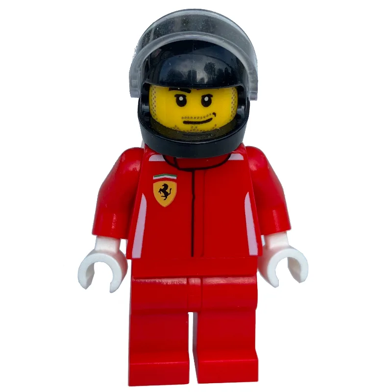 Race Driver, Red Torso, Red Legs, Black Helme… — minifigurine LEGO | Brick Broker